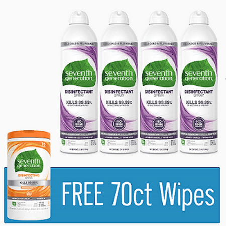 Wipes,Multi-Surf,Disinfct 70 Ct Ea 1 Seventh Generation
